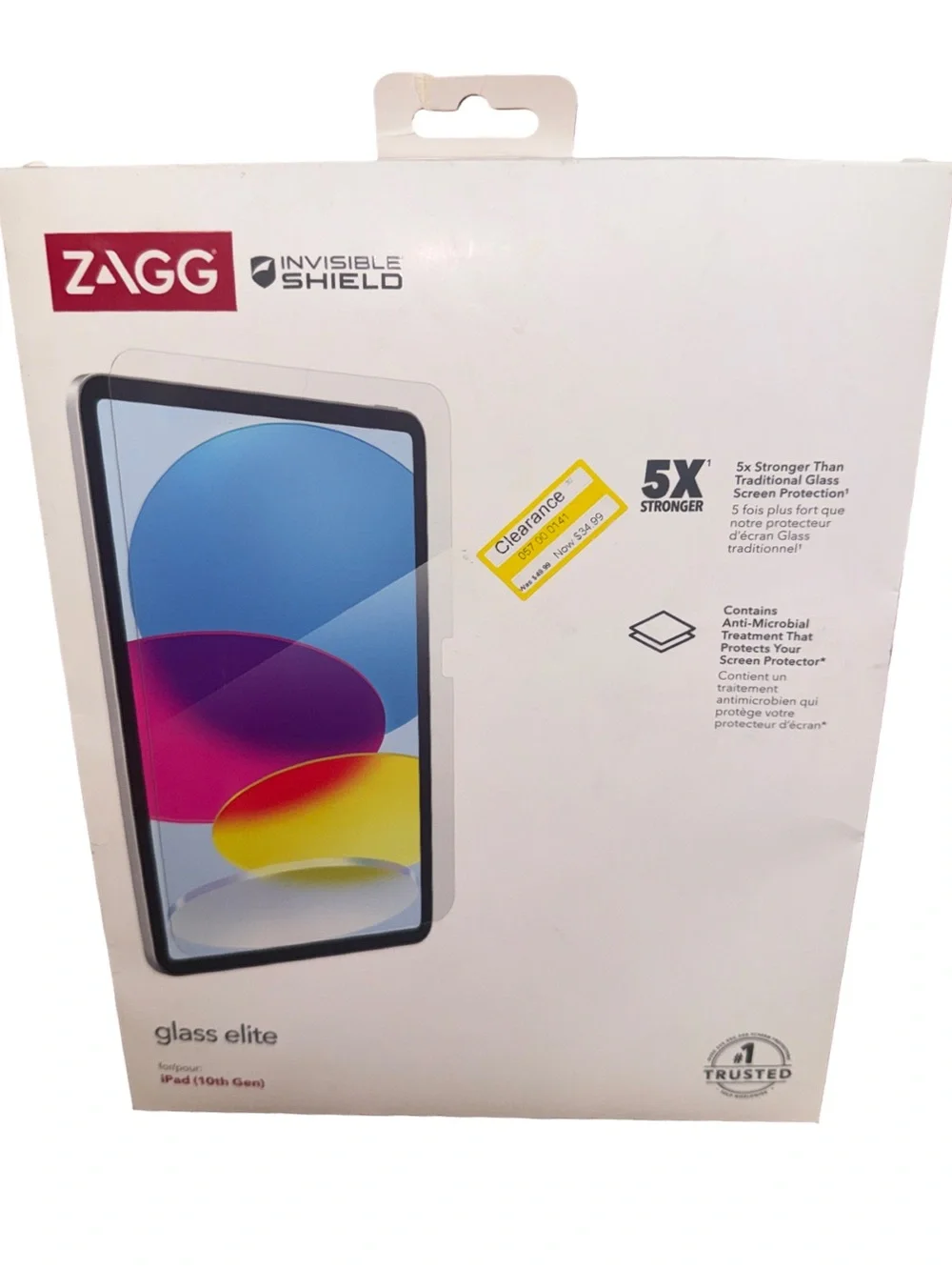 ZAGG InvisibleShield Glass Elite Screen Protector Apple iPad 10.9” 10th Gen NIB